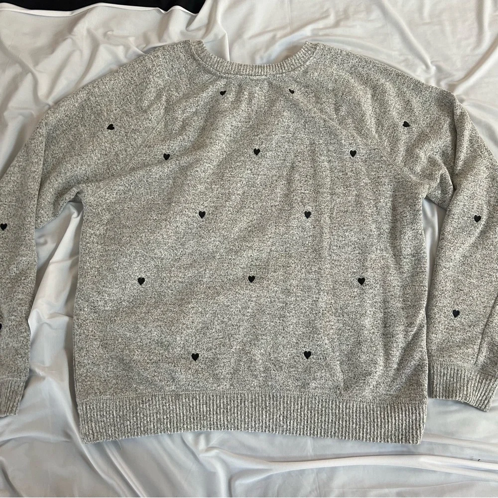 Workshop Republic Clothing Knit Sweater/Sweatshirt With Hearts Size Large - Picture 2 of 4